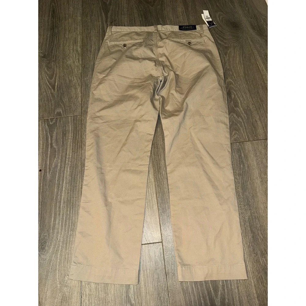 Polo Ralph Lauren Mens Stretch Straight Fit Chino Pants Tan 34x29 NWT